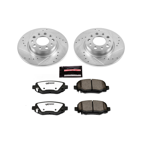 PowerStop Z36 Carbon-Fiber Ceramic Brake Pad with Drilled and Slotted Rotor Kit