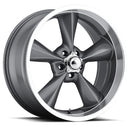18x8 B/G Rod Works Old School Gun Metal Machined Lip 5x114.3 ET0 wheel/rim-1
