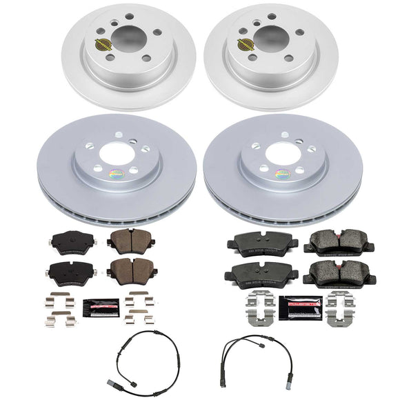 Genuine Geomet Coated Rotor and Carbon-Fiber Ceramic Brake Pad Kit