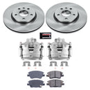 PowerStop OE Stock Replacement Low-Dust Ceramic Brake Pad, Rotor and Caliper Kit