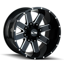 20x9 ION Alloy 141 Gloss Black/Milled Spokes Wheel/Rim 6x135 6-135 20-9