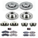 PowerStop OE Stock Replacement Low-Dust Ceramic Brake Pad, Rotor and Caliper Kit
