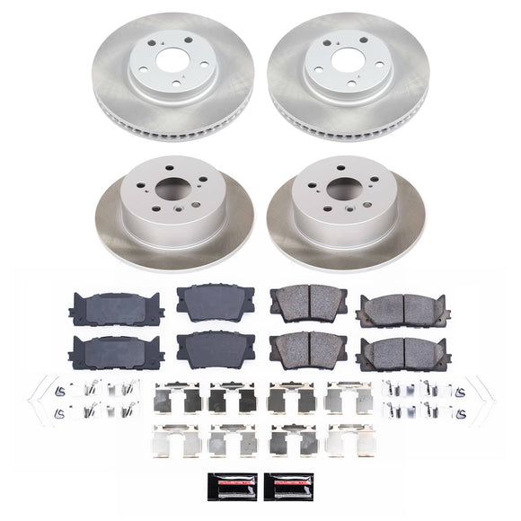 PowerStop Semi-Coated Rotor and Low-Dust Ceramic Brake Pad Kit