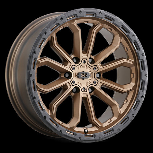 17x9 Vision 405 Korupt Satin Bronze 6x139.7 6x5.5 ET-12 Wheel Rim