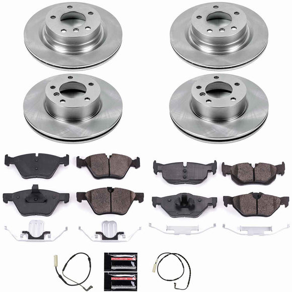 PowerStop OE Stock Replacement Low-Dust Ceramic Brake Pad and Rotor Kit