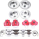 PowerStop Z26 Street Performance Ceramic Brake Pad, Drilled Slotted Rotor, and C