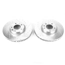 PowerStop Evolution Drilled Slotted Rotors Pair Front For Porsche Cayenne