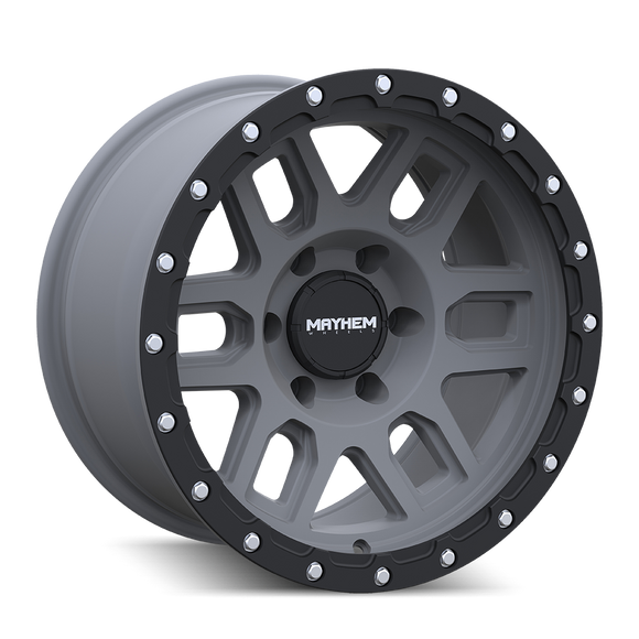 17x9 Mayhem Delta Matte Gunmetal 5x127 ET-12 CB78.1 Wheel Rim