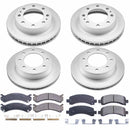 PowerStop Genuine Geomet Coated Rotor and Low-Dust Ceramic Brake Pad Kit