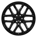 24" Replica CV62 fits Chevrolet Silverado 24 in. x 10 in. Gloss Black
