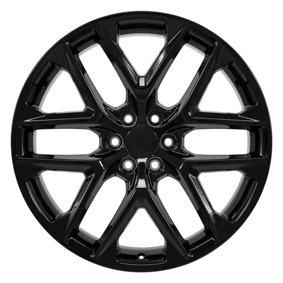 24" Replica CV62 fits Chevrolet Silverado 24 in. x 10 in. Gloss Black