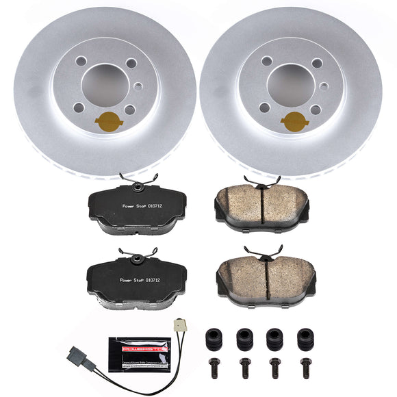 PowerStop Genuine Geomet Coated Rotor and Carbon-Fiber Ceramic Brake Pad Kit