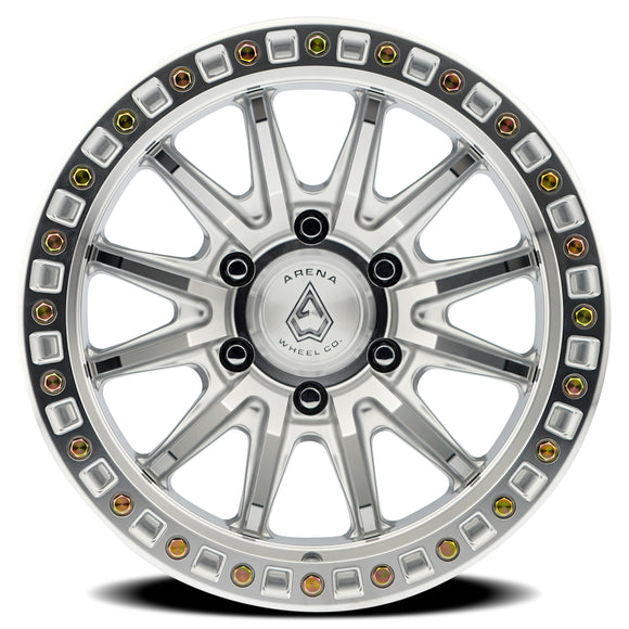 17x9 Arena Wheel Mission Gloss Silver Machined Wheel 6x135 ET0 CB87.12