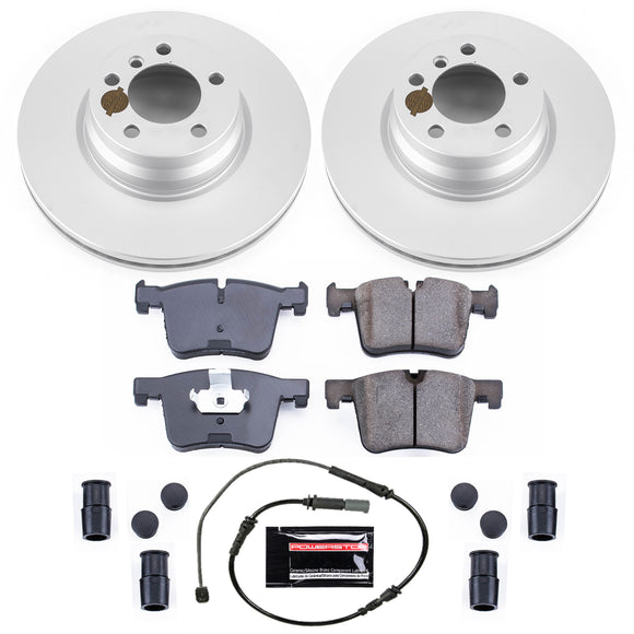 PowerStop Genuine Geomet Coated Rotor and Carbon-Fiber Ceramic Brake Pad Kit