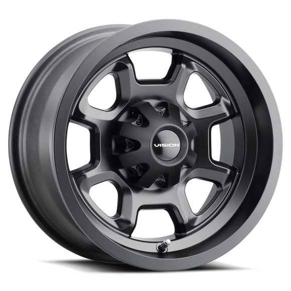 15x7 Vision 415 Bomb Matte Black 4x136 ET38.1 Wheel Rim