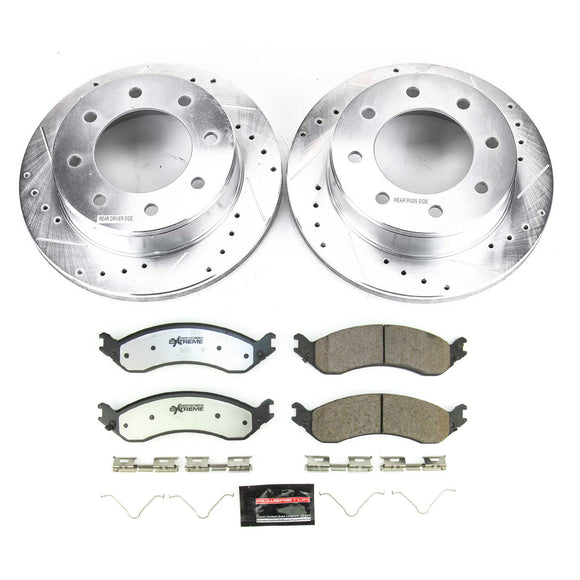 PowerStop Z36 Carbon-Fiber Ceramic Brake Pad with Drilled and Slotted Rotor Kit
