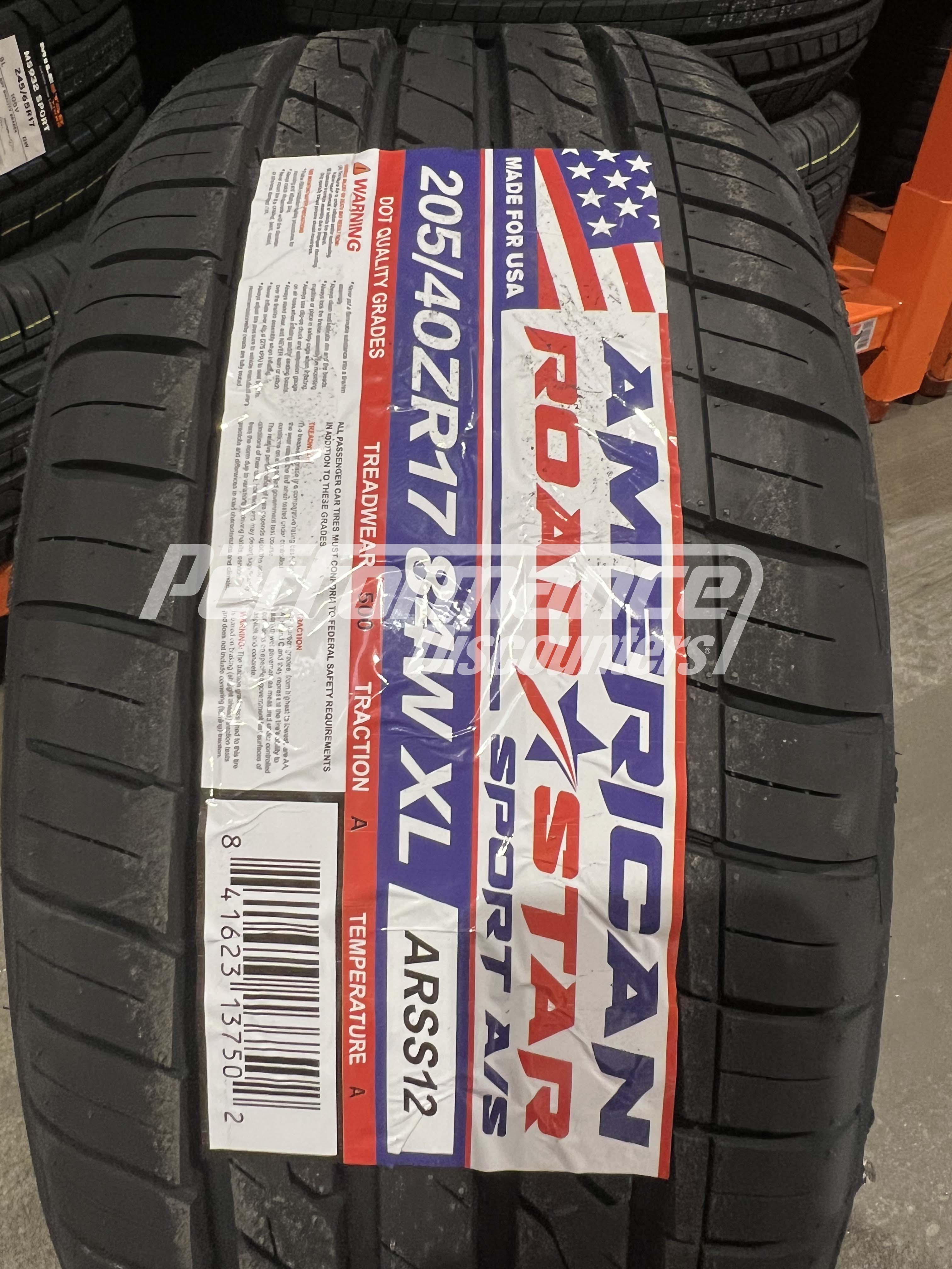 205/40ZR17 American Roadstar Sport A/S 84W BSW SL 205 40 17