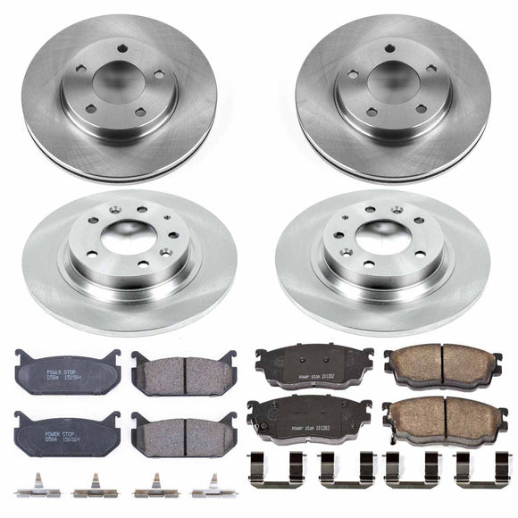 PowerStop OE Stock Replacement Low-Dust Ceramic Brake Pad and Rotor Kit