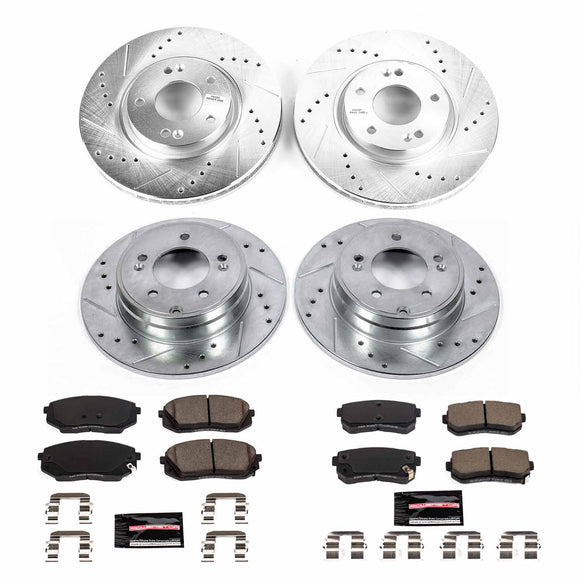 PowerStop Z23 Daily Driver Carbon-Fiber Ceramic Brake Pad and Drilled & Slotted
