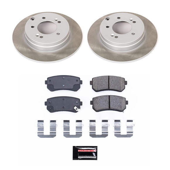 PowerStop Semi-Coated Rotor and Low-Dust Ceramic Brake Pad Kit