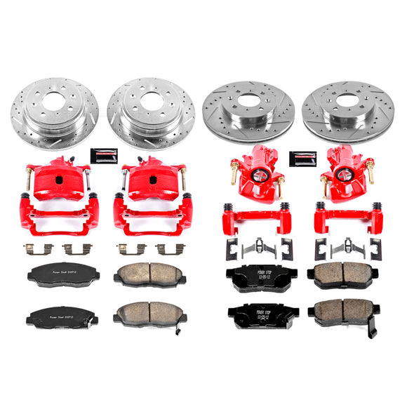 PowerStop Z23 Daily Driver Carbon-Fiber Ceramic Pads Drilled & Slotted Rotor & C