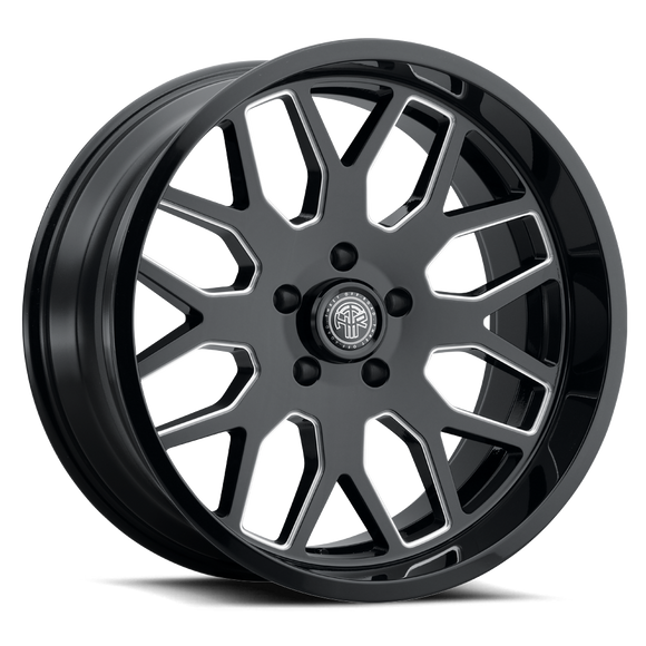 22x10 Thret Offroad Monarch-901 Gloss Black/Milled Wheel 5x127 ET-21 CB78.1