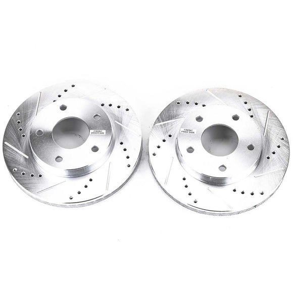 PowerStop Evolution Drilled Slotted Rotors Pair Front For Chevrolet Blazer