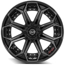 4Play Gen2 4P80R 22x12 Black Brushed Face Tinted Wheel 6x135 ET-44 CB106.1