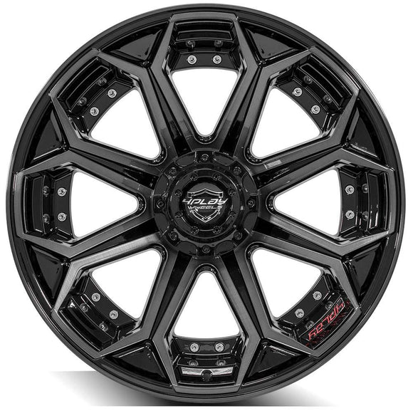 4Play Gen2 4P80R 22x12 Black Brushed Face Tinted Wheel 6x135 ET-44 CB106.1