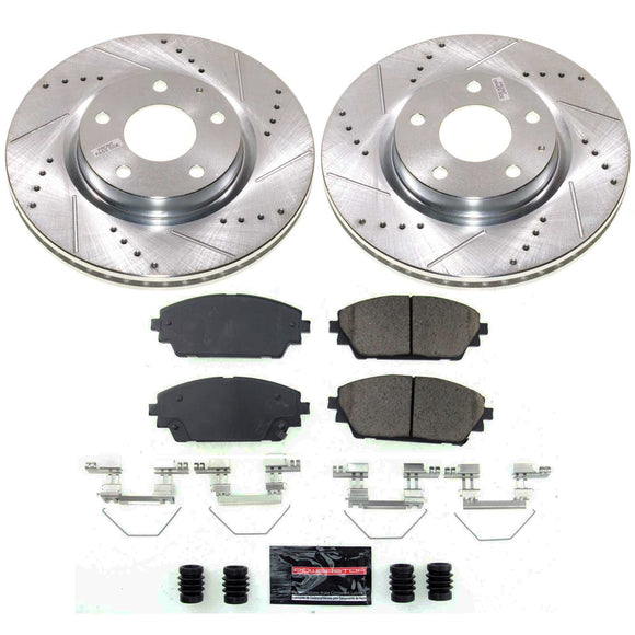 PowerStop Z23 Daily Driver Carbon-Fiber Ceramic Brake Pad and Drilled & Slotted