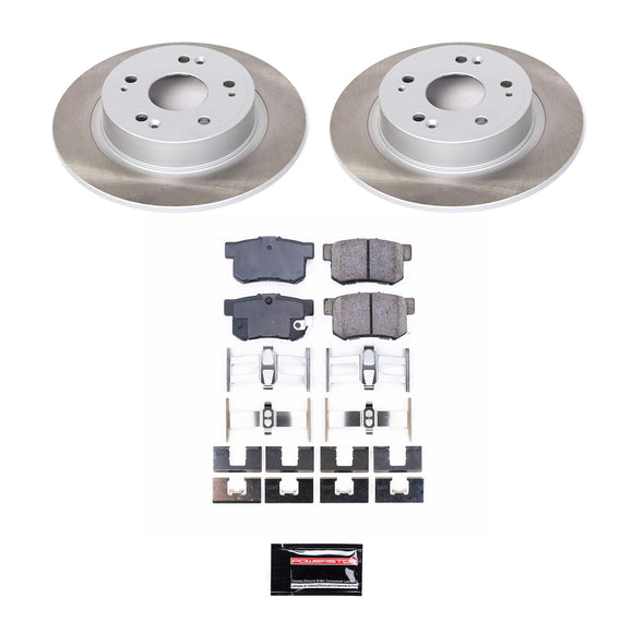 PowerStop Semi-Coated Rotor and Low-Dust Ceramic Brake Pad Kit