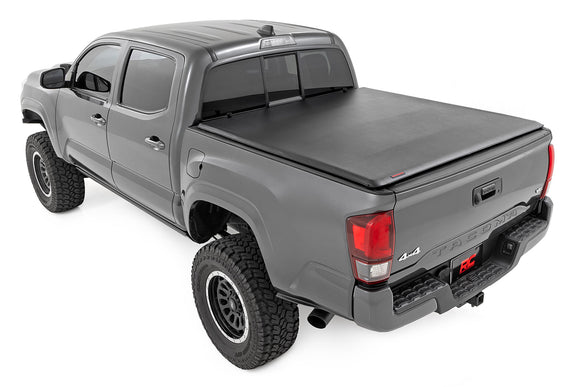 Rough Coutnry Soft Roll Up Bed Cover 5' Bed for Toyota Tacoma 2WD 4WD 2016-2023