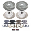 PowerStop Semi-Coated Rotor and Low-Dust Ceramic Brake Pad Kit