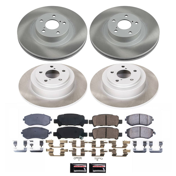 PowerStop Semi-Coated Rotor and Low-Dust Ceramic Brake Pad Kit