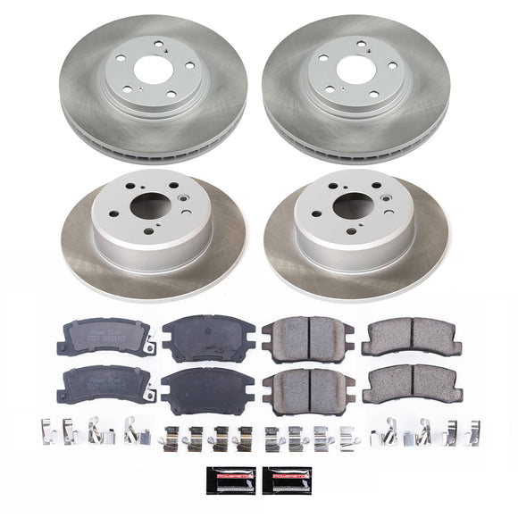 PowerStop Semi-Coated Rotor and Low-Dust Ceramic Brake Pad Kit