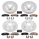 PowerStop Genuine Geomet Coated Rotor and Low-Dust Ceramic Brake Pad Kit