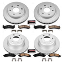 PowerStop Genuine Geomet Coated Rotor and Low-Dust Ceramic Brake Pad Kit