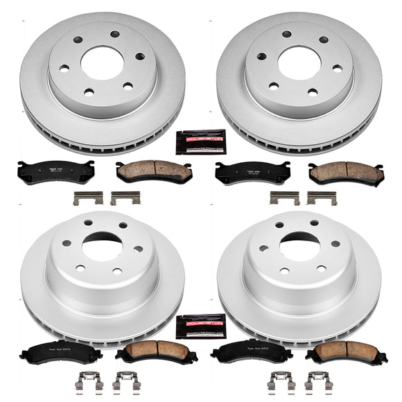 PowerStop Genuine Geomet Coated Rotor and Low-Dust Ceramic Brake Pad Kit