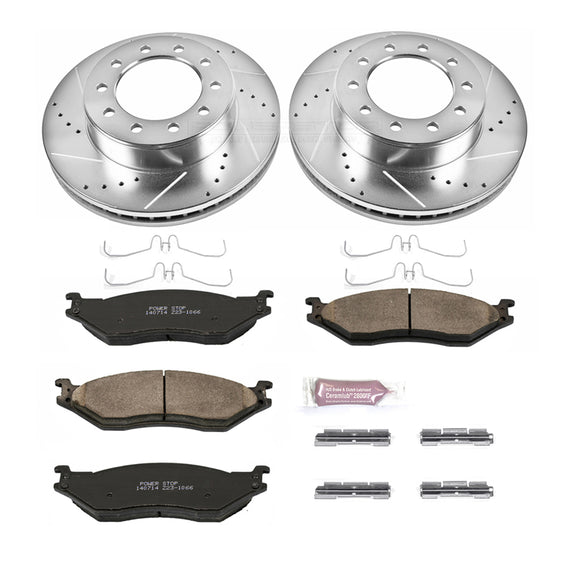 PowerStop Z23 Daily Driver Carbon-Fiber Ceramic Brake Pad and Drilled & Slotted