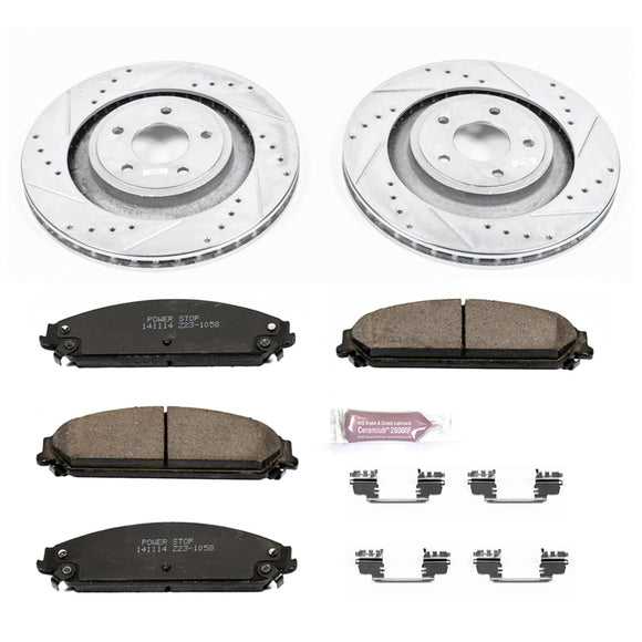 PowerStop Z23 Daily Driver Carbon-Fiber Ceramic Brake Pad and Drilled & Slotted