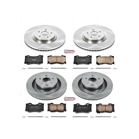 PowerStop OE Stock Replacement Low-Dust Ceramic Brake Pad and Rotor Kit