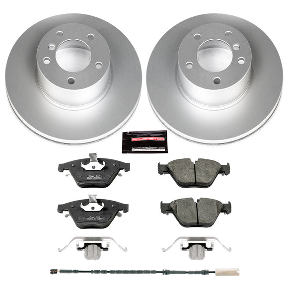 PowerStop Genuine Geomet Coated Rotor and Carbon-Fiber Ceramic Brake Pad Kit
