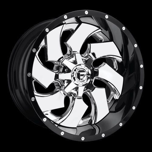 20X9 Fuel 2PC D240 Cleaver Chrome 5X139.7 5X150 5X5.5 ET20 Wheel Rim - 0