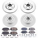 PowerStop Genuine Geomet Coated Rotor and Low-Dust Ceramic Brake Pad Kit