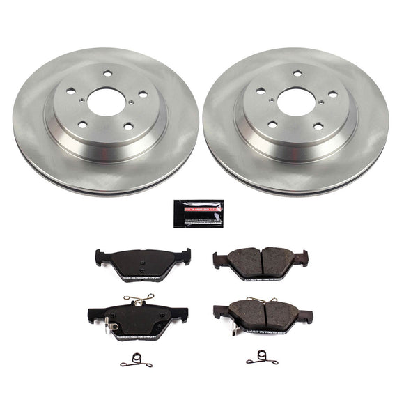 PowerStop OE Stock Replacement Low-Dust Ceramic Brake Pad and Rotor Kit