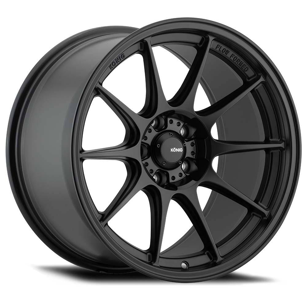 19x9.5 Konig Dekagram Semi-Matte Black 5x114.3 5x4.5 ET35 Wheel Rim