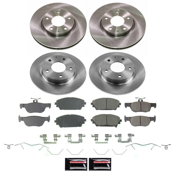 PowerStop OE Stock Replacement Low-Dust Ceramic Brake Pad and Rotor Kit