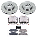 PowerStop OE Stock Replacement Low-Dust Ceramic Brake Pad, Rotor and Caliper Kit
