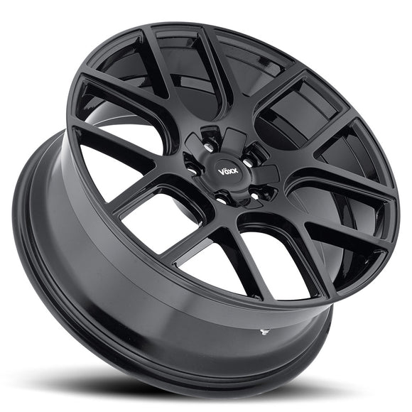 20x8.5 Voxx Lago Gloss Black 5x108/114.3 ET40 wheel/rim