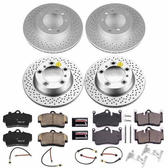 PowerStop Genuine Geomet Coated Rotor and Carbon-Fiber Ceramic Brake Pad Kit